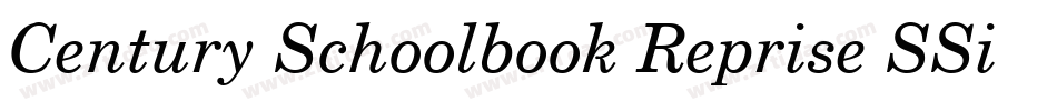 Century Schoolbook Reprise SSi字体转换